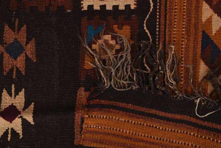 3' 6 x 11' Hand Woven Kilim Fars Wool Runner Rug