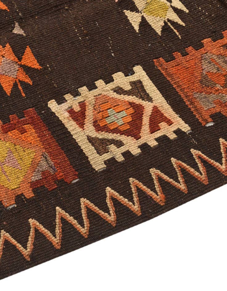 Detail image of 3' 1 x 10' 8  Hand Woven Kilim Fars Wool Runner Rug