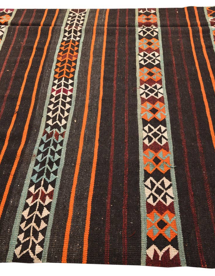 Detail image of 6' x 11' 8  Hand Woven Kilim Fars Wool Runner Rug