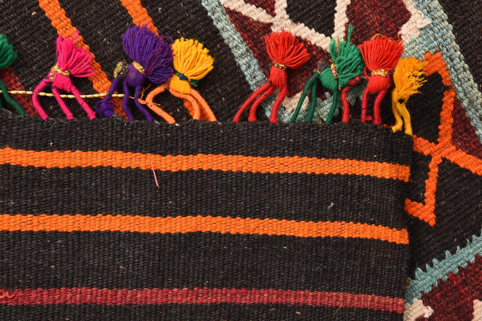 6' x 11' 8 Hand Woven Kilim Fars Wool Runner Rug