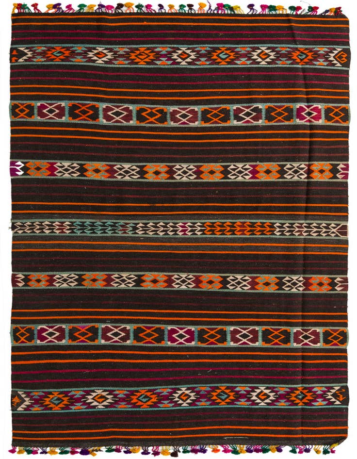 Detail image of 6' x 11' 8 Hand Woven Kilim Fars Wool Runner Rug