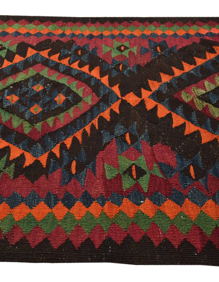 Detail image of 4' 7 x 9' 5  Hand Woven Kilim Fars Wool Runner Rug