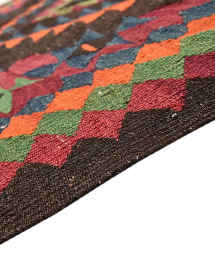 Detail image of 4' 7 x 9' 5  Hand Woven Kilim Fars Wool Runner Rug