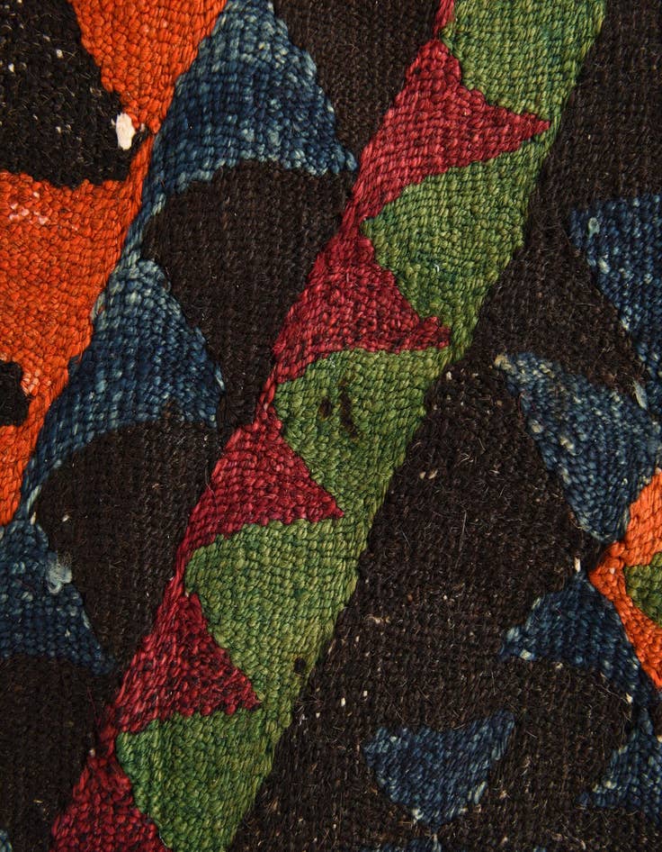 Detail image of 4' 7 x 9' 5  Hand Woven Kilim Fars Wool Runner Rug