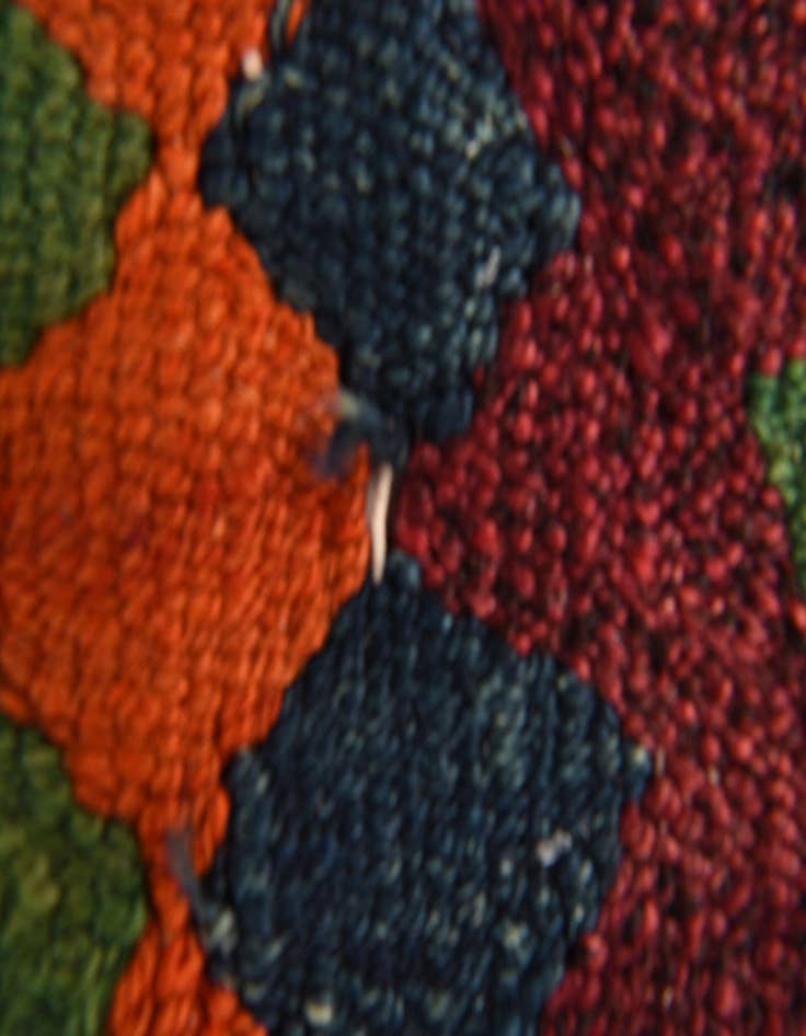 Detail image of 4' 7 x 9' 5  Hand Woven Kilim Fars Wool Runner Rug