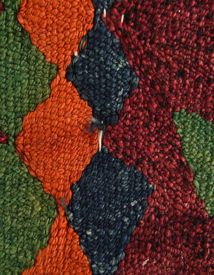 Detail image of 4' 7 x 9' 5  Hand Woven Kilim Fars Wool Runner Rug