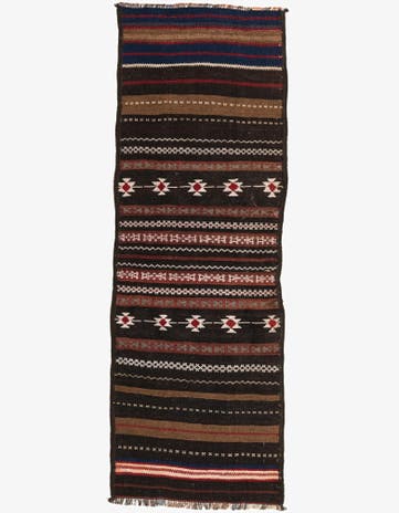 2' 8 x 7' 9 Hand Knotted Kilim Fars Persian Wool Runner Rug