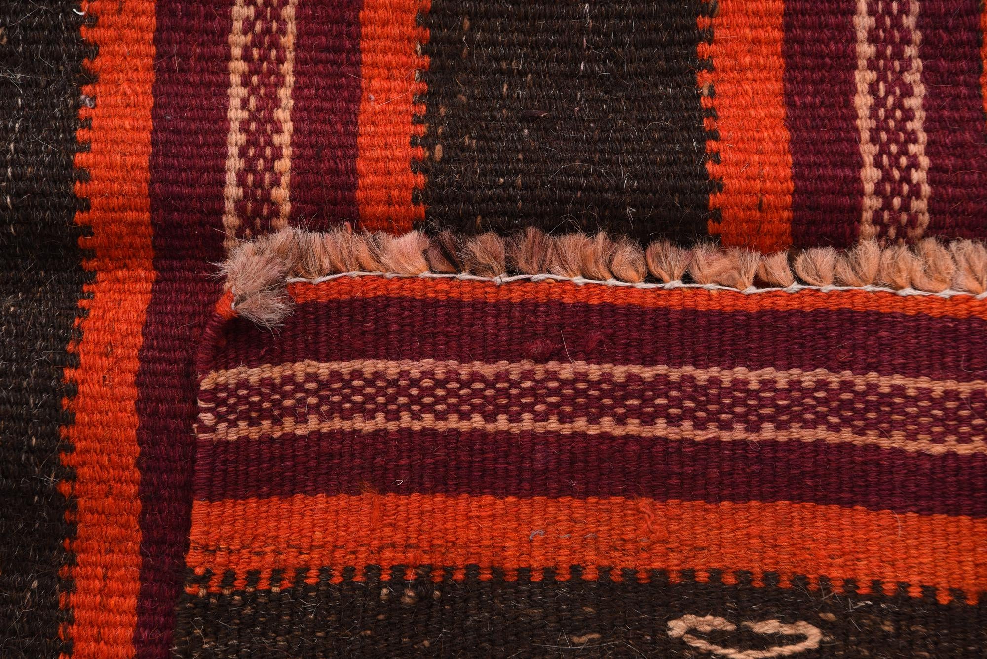 4' 6 x 11' 1 Hand Woven Kilim Modern Wool Runner Rug