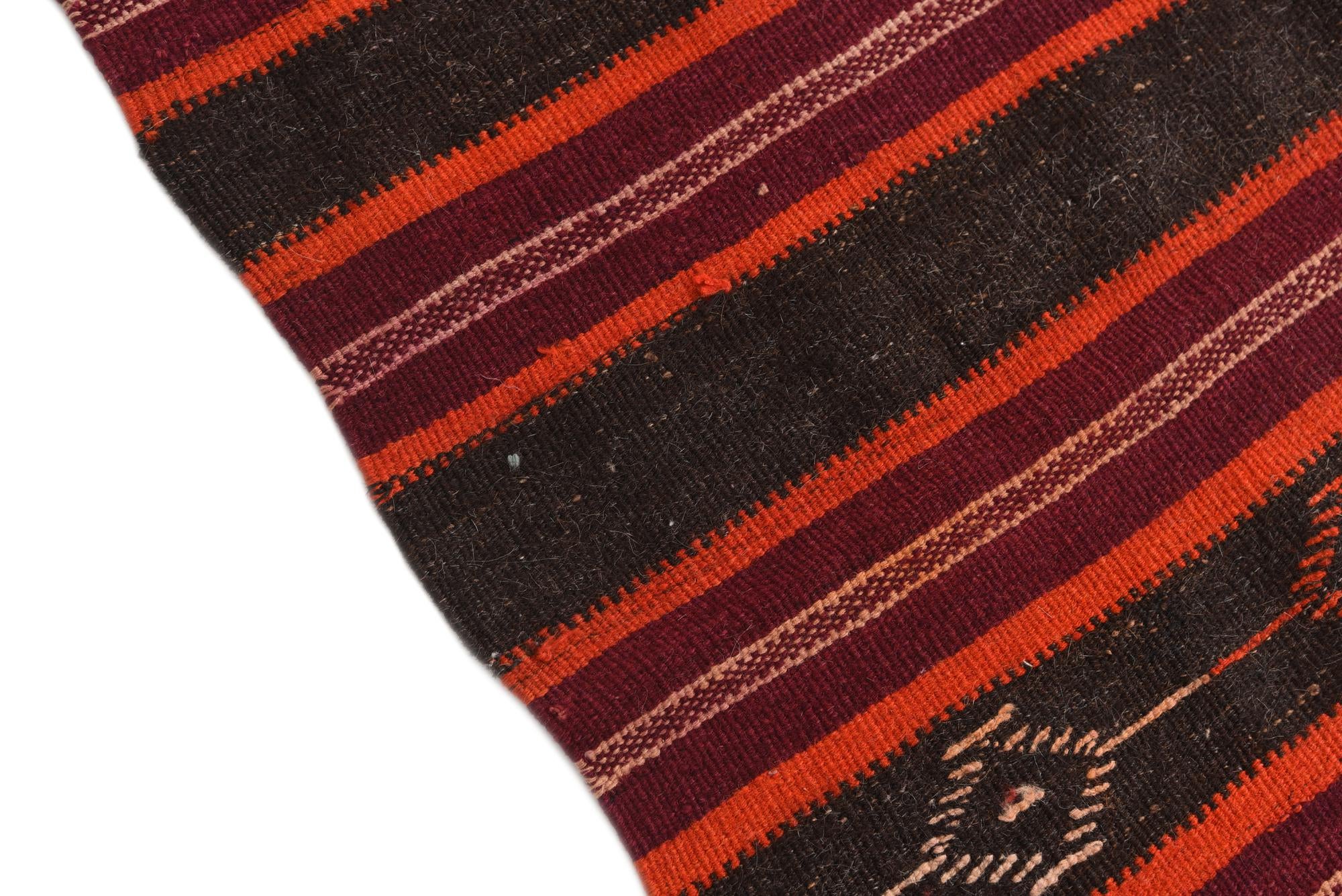 4' 6 x 11' 1 Hand Woven Kilim Modern Wool Runner Rug