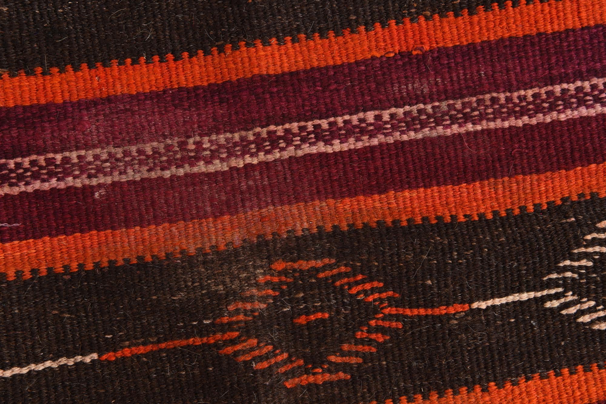 4' 6 x 11' 1 Hand Woven Kilim Modern Wool Runner Rug
