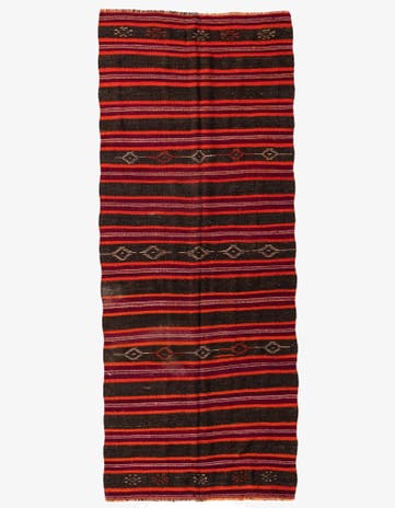 4' 6 x 11' 1 Hand Woven Kilim Modern Wool Runner Rug