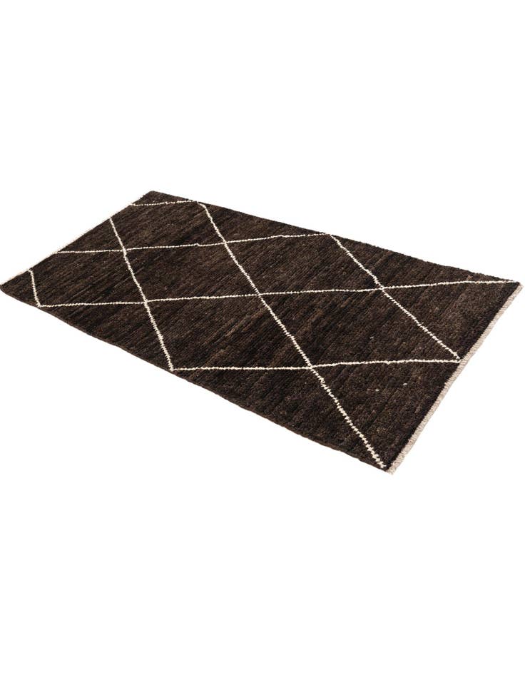 Detail image of 2' 9 x 5' 6 Hand Knotted Moroccan Wool Runner Rug