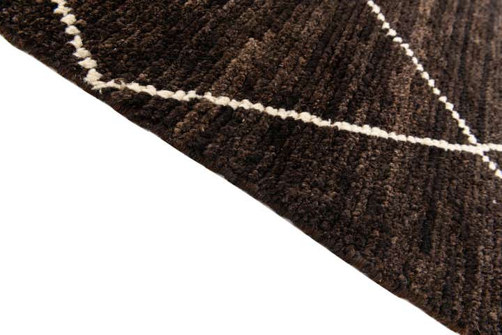 2' 9 x 5' 6 Hand Knotted Moroccan Wool Runner Rug