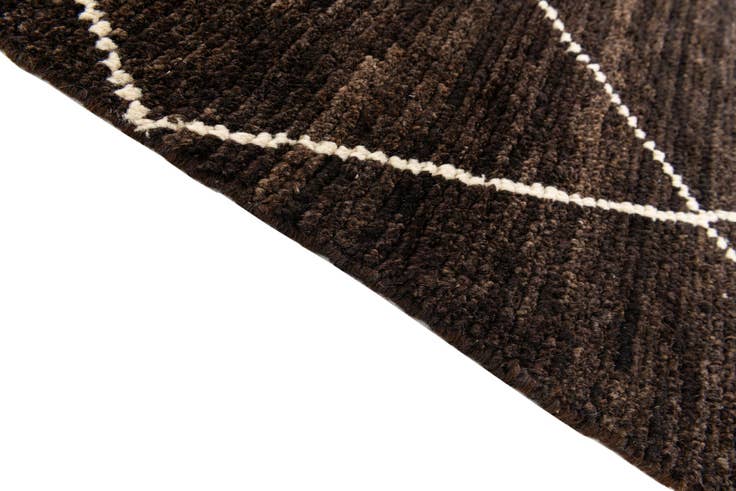 Detail image of 2' 9 x 5' 6 Hand Knotted Moroccan Wool Runner Rug