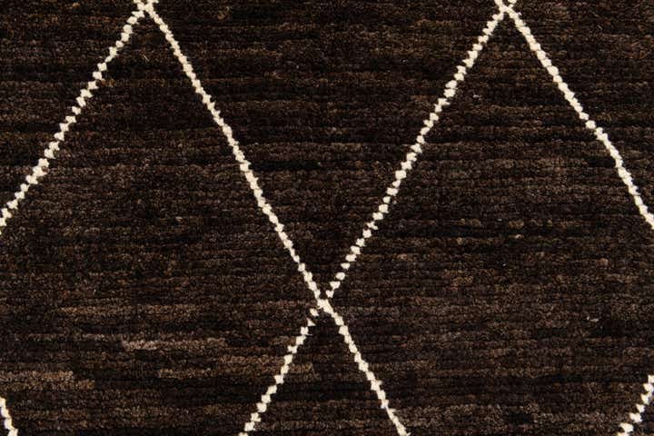 2' 9 x 5' 6 Hand Knotted Moroccan Wool Runner Rug