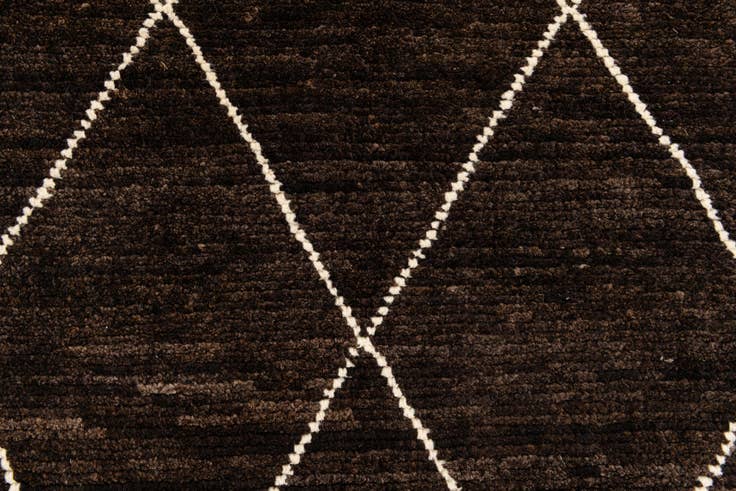 Detail image of 2' 9 x 5' 6 Hand Knotted Moroccan Wool Runner Rug