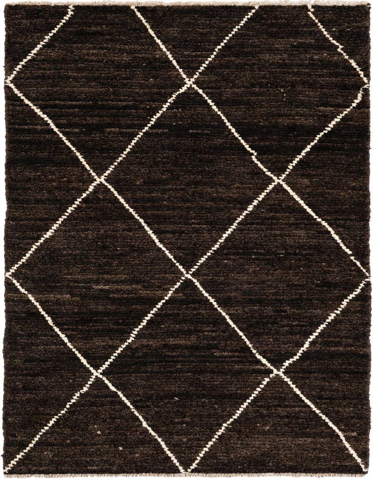 Detail image of 2' 9 x 5' 6 Hand Knotted Moroccan Wool Runner Rug