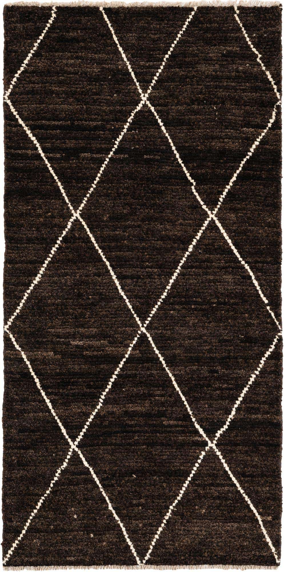 2' 9 x 5' 6 Hand Knotted Moroccan Wool Runner Rug