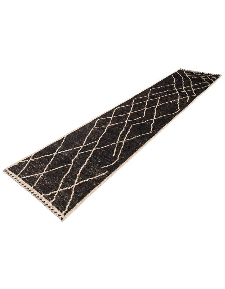 Detail image of 3' x 13' 9 Hand Knotted Moroccan Wool Runner Rug