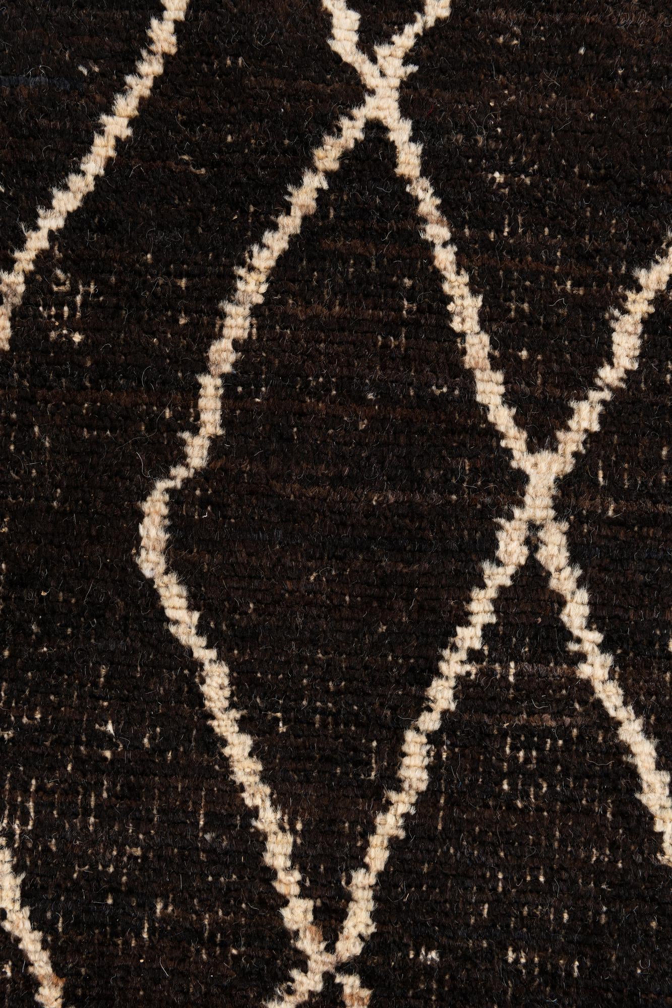 3' x 13' 9 Hand Knotted Moroccan Wool Runner Rug