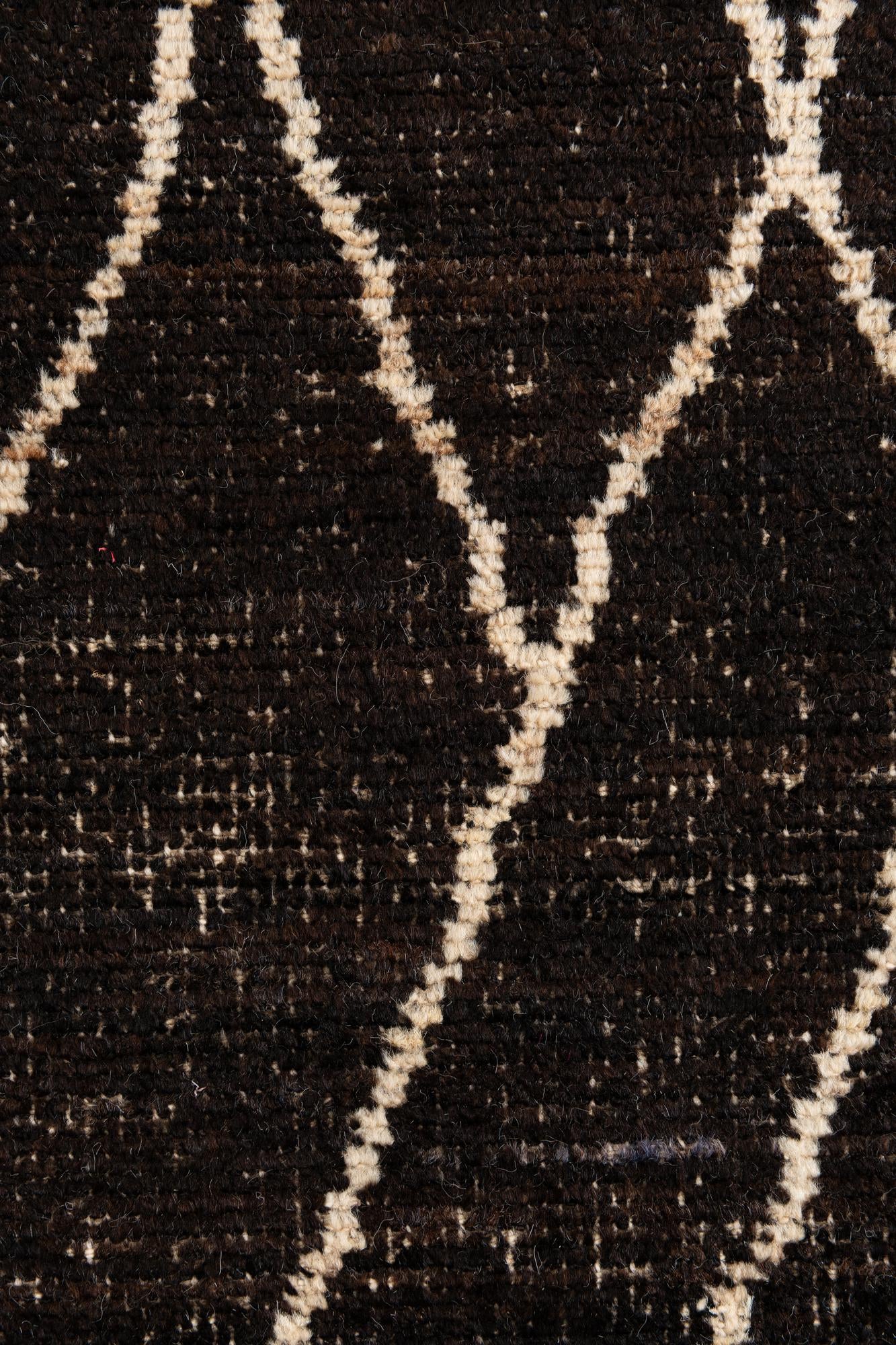 3' x 13' 9 Hand Knotted Moroccan Wool Runner Rug