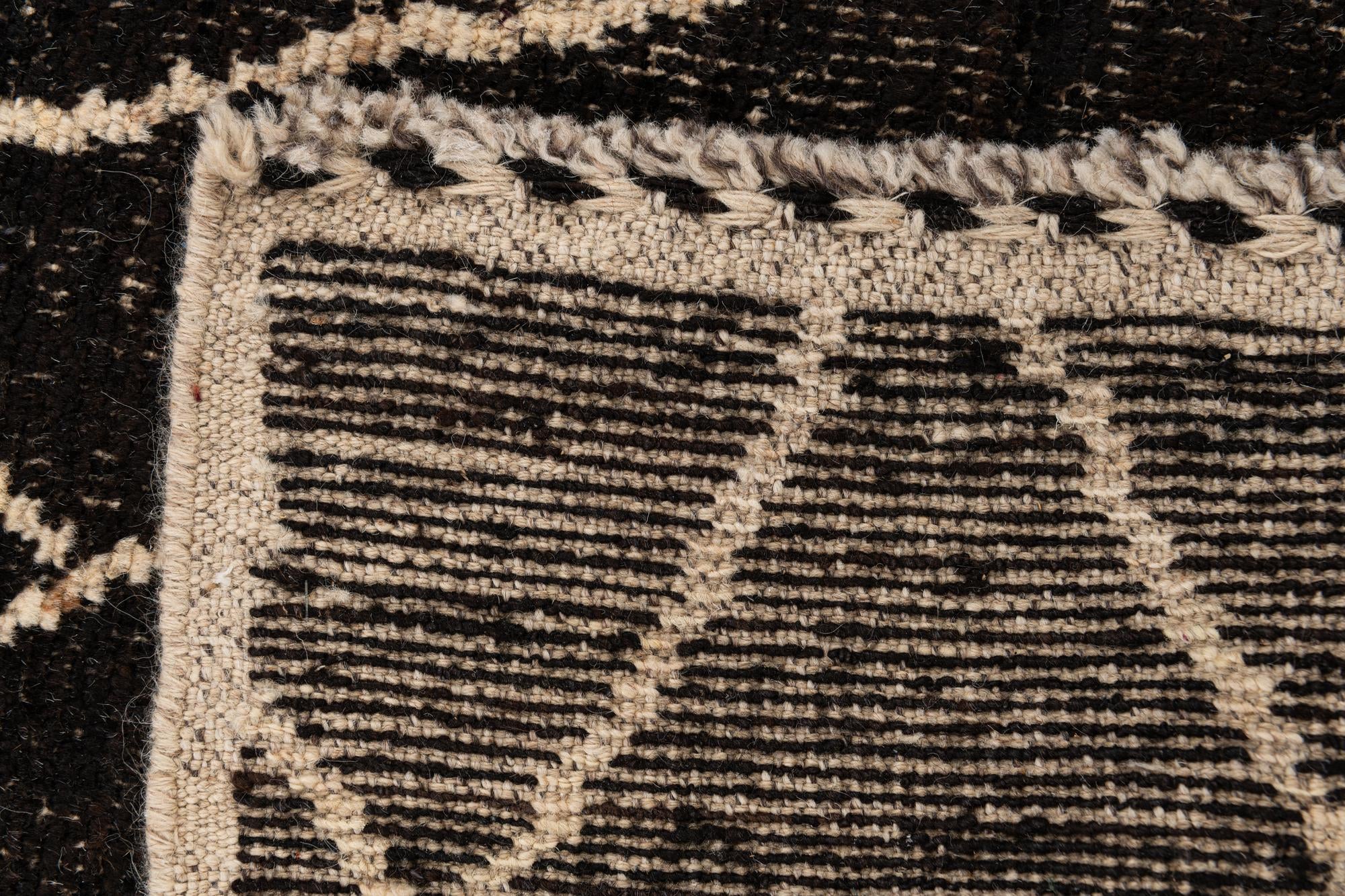3' x 13' 9 Hand Knotted Moroccan Wool Runner Rug
