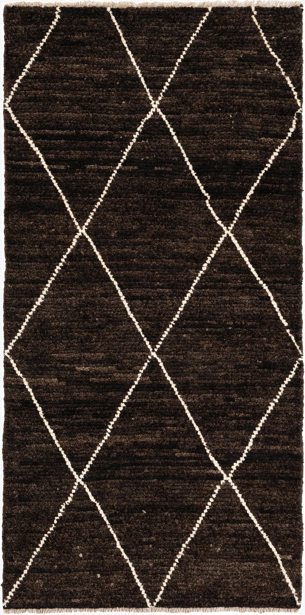 2' 9 x 5' 6  Hand Knotted Moroccan Wool Runner Rug