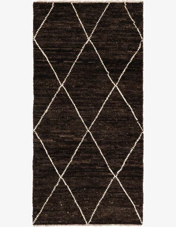 2' 9 x 5' 6 Hand Knotted Moroccan Wool Runner Rug