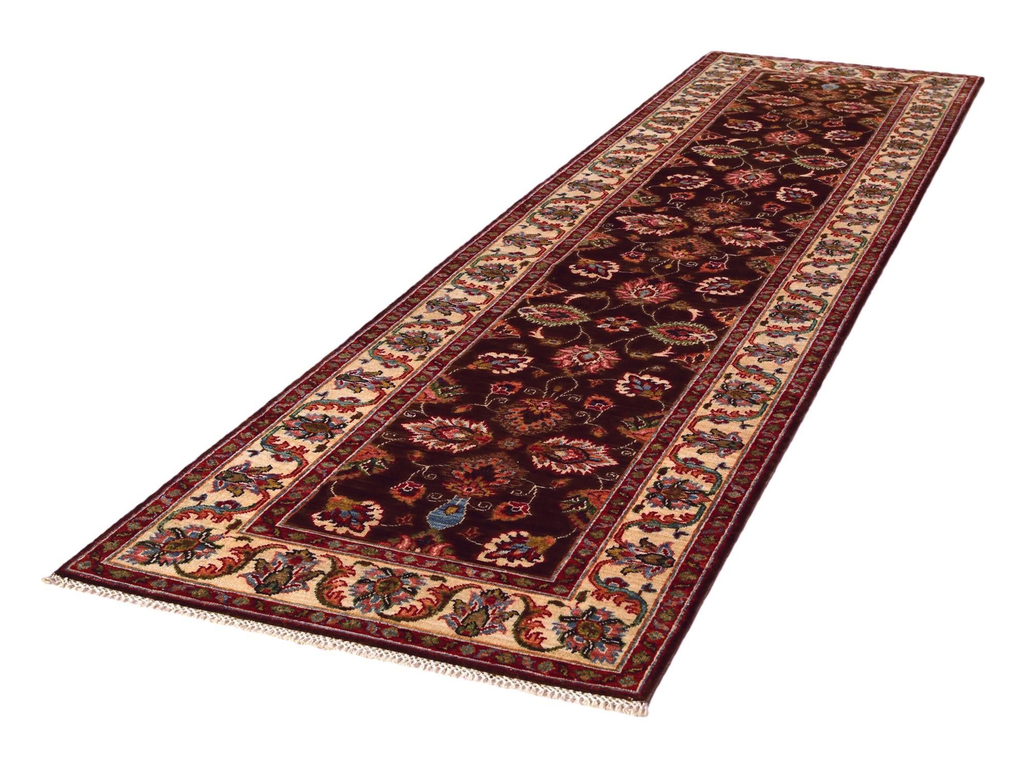 2' 8 x 10' 7 Hand Knotted Peshawar Ziegler Runner Rug