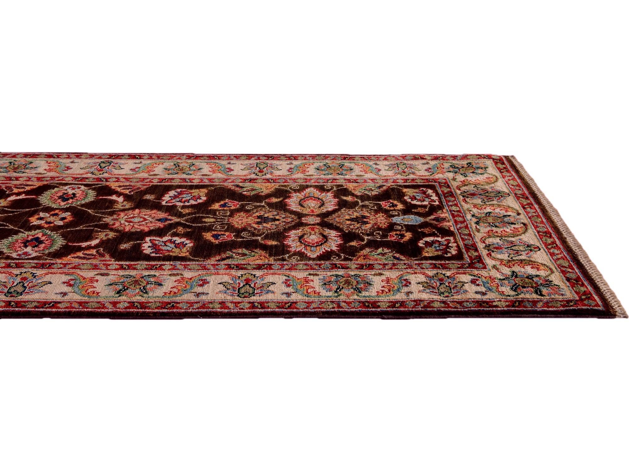 2' 8 x 10' 7 Hand Knotted Peshawar Ziegler Runner Rug