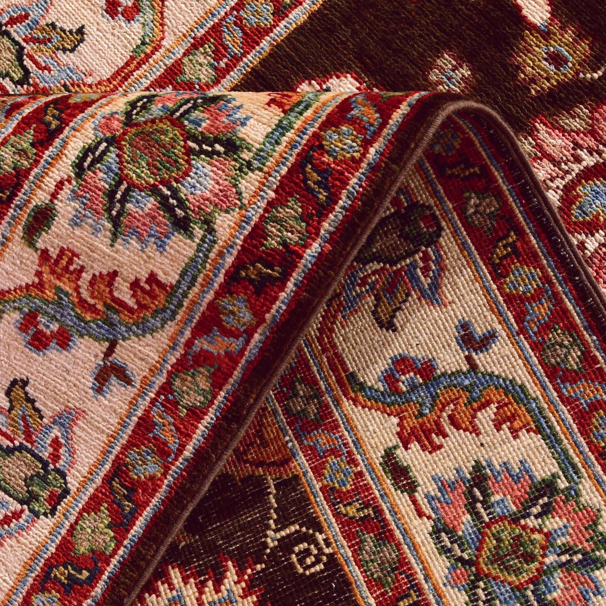 2' 8 x 10' 7 Hand Knotted Peshawar Ziegler Runner Rug