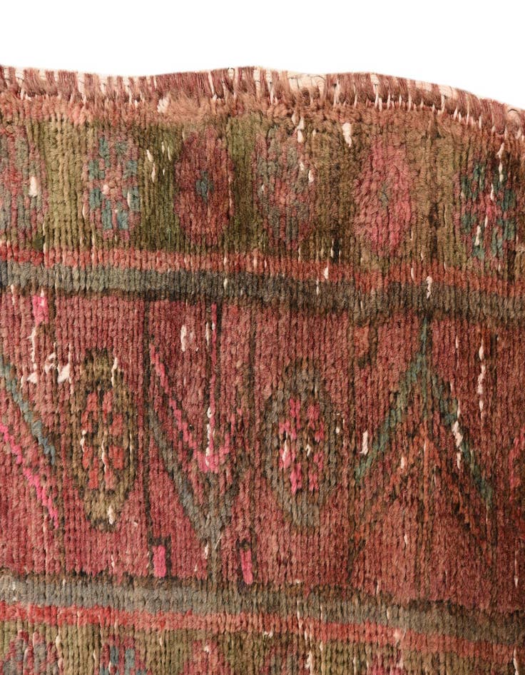 Detail image of 4' 10 x 9' 9  Hand Knotted Ultra Vintage Persian Wool Runner Rug