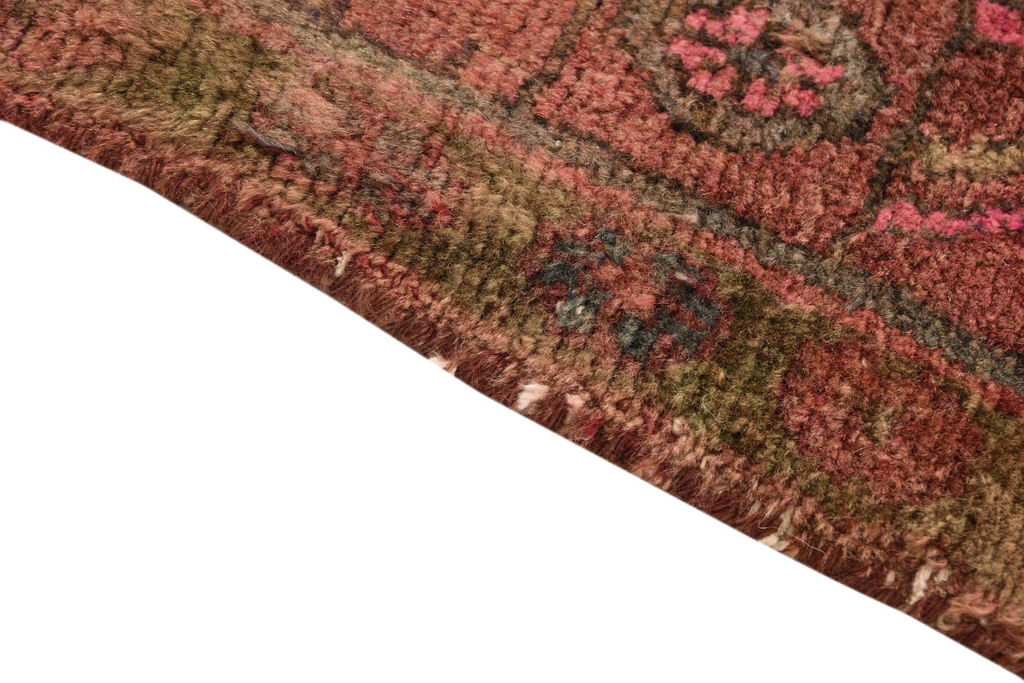 4' 10 x 9' 9 Hand Knotted Ultra Vintage Persian Wool Runner Rug