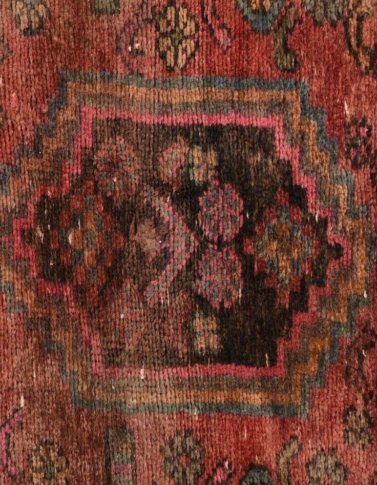 Detail image of 4' 10 x 9' 9  Hand Knotted Ultra Vintage Persian Wool Runner Rug