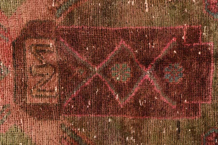 4' 10 x 9' 9 Hand Knotted Ultra Vintage Persian Wool Runner Rug