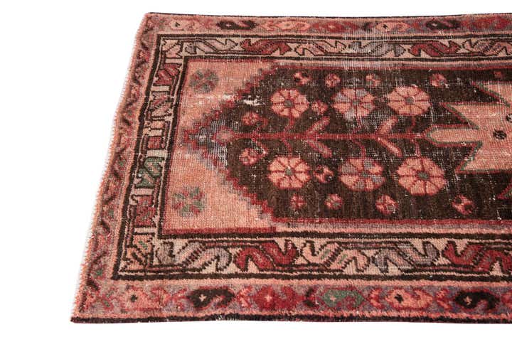 3' 4 x 6' 5 Hand Knotted Ultra Vintage Persian Wool Runner Rug