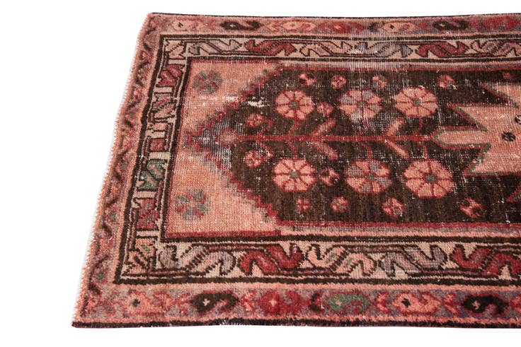 Detail image of 3' 4 x 6' 5 Hand Knotted Ultra Vintage Persian Wool Runner Rug