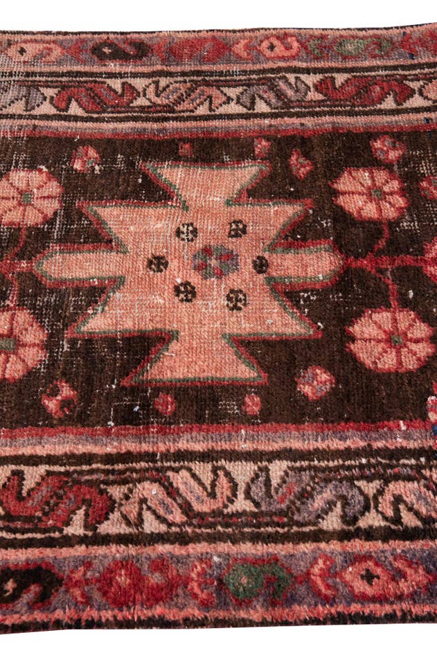 Detail image of 3' 4 x 6' 5 Hand Knotted Ultra Vintage Persian Wool Runner Rug