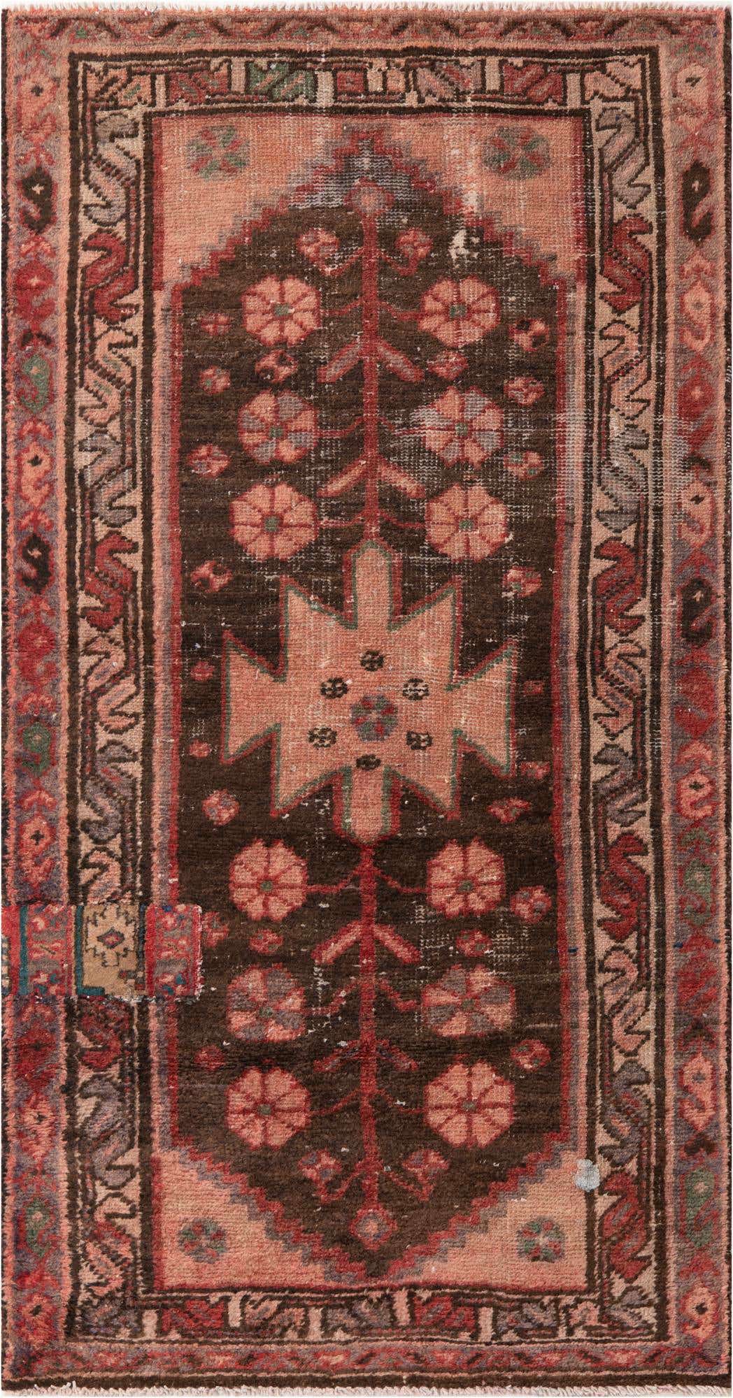 3' 4 x 6' 5 Hand Knotted Ultra Vintage Persian Wool Runner Rug