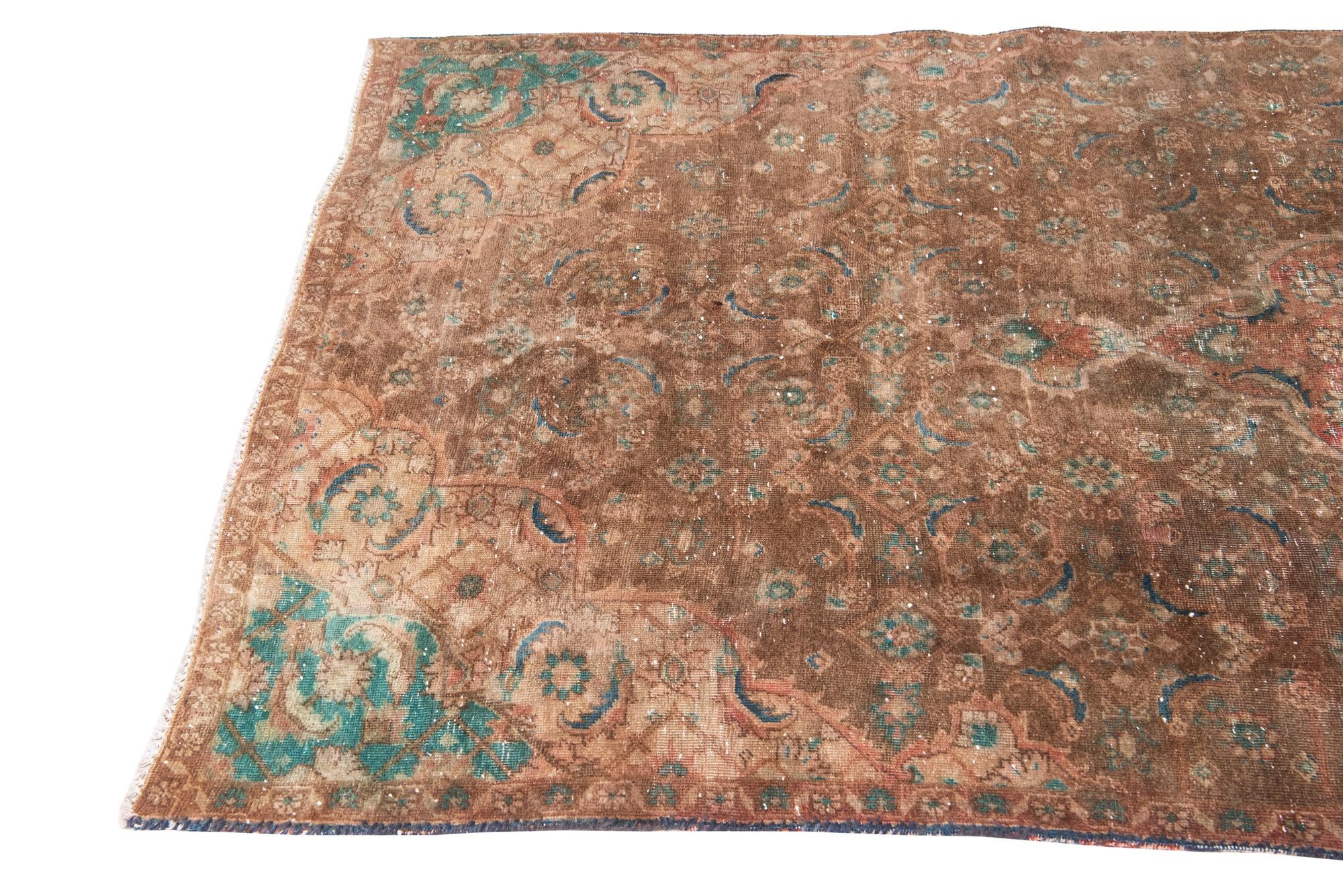 4' 2 x 10' 1 Hand Knotted Ultra Vintage Persian Wool Runner Rug