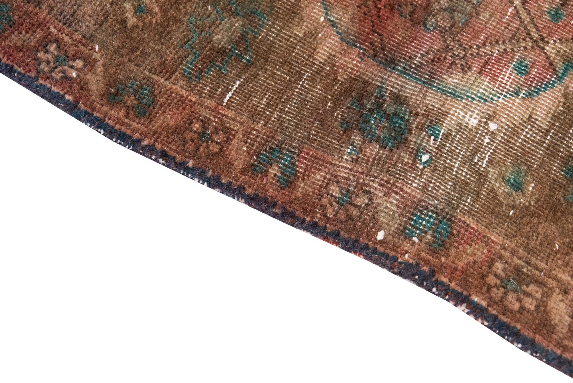 4' 2 x 10' 1 Hand Knotted Ultra Vintage Persian Wool Runner Rug
