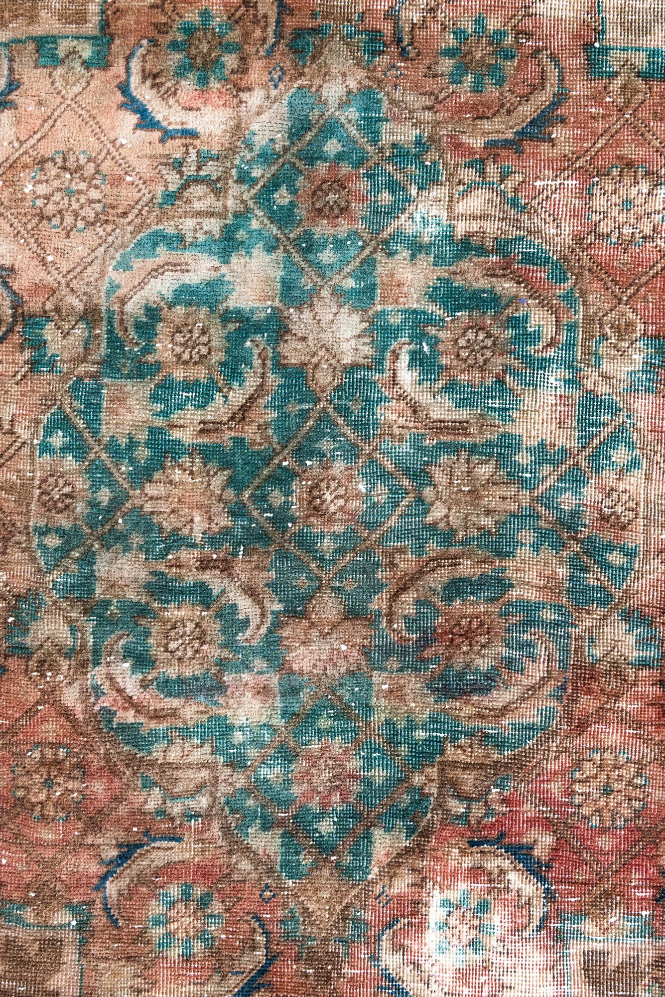 4' 2 x 10' 1 Hand Knotted Ultra Vintage Persian Wool Runner Rug