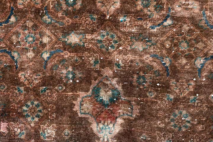 4' 2 x 10' 1 Hand Knotted Ultra Vintage Persian Wool Runner Rug