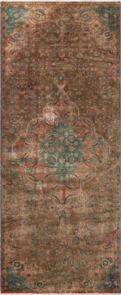 4' 2 x 10' 1 Hand Knotted Ultra Vintage Persian Wool Runner Rug
