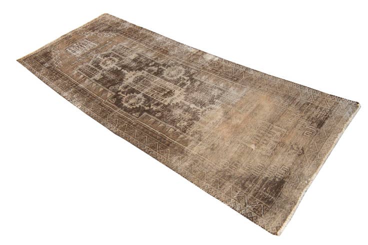 Detail image of 3' x 7' 6 Hand Knotted Ultra Vintage Persian Wool Runner Rug