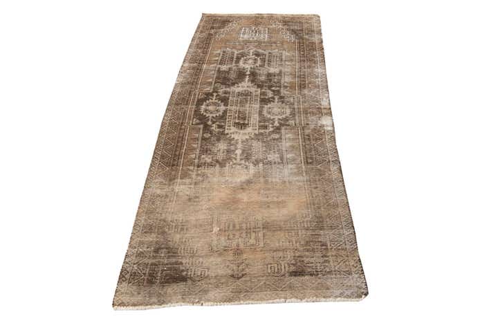 3' x 7' 6 Hand Knotted Ultra Vintage Persian Wool Runner Rug