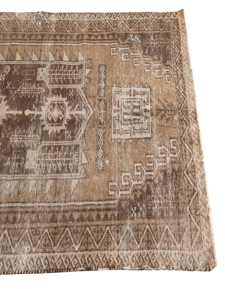 Detail image of 3' x 7' 6  Hand Knotted Ultra Vintage Persian Wool Runner Rug