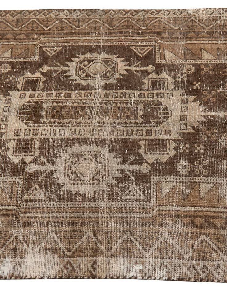 Detail image of 3' x 7' 6  Hand Knotted Ultra Vintage Persian Wool Runner Rug