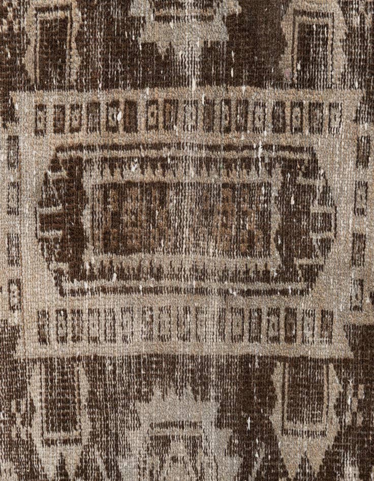 Detail image of 3' x 7' 6  Hand Knotted Ultra Vintage Persian Wool Runner Rug