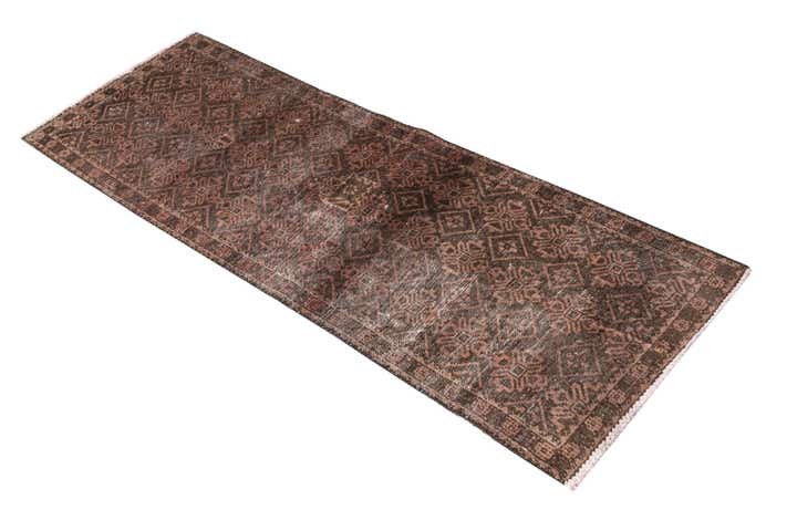 1' 10 x 5' 3 Hand Knotted Ultra Vintage Persian Wool Runner Rug